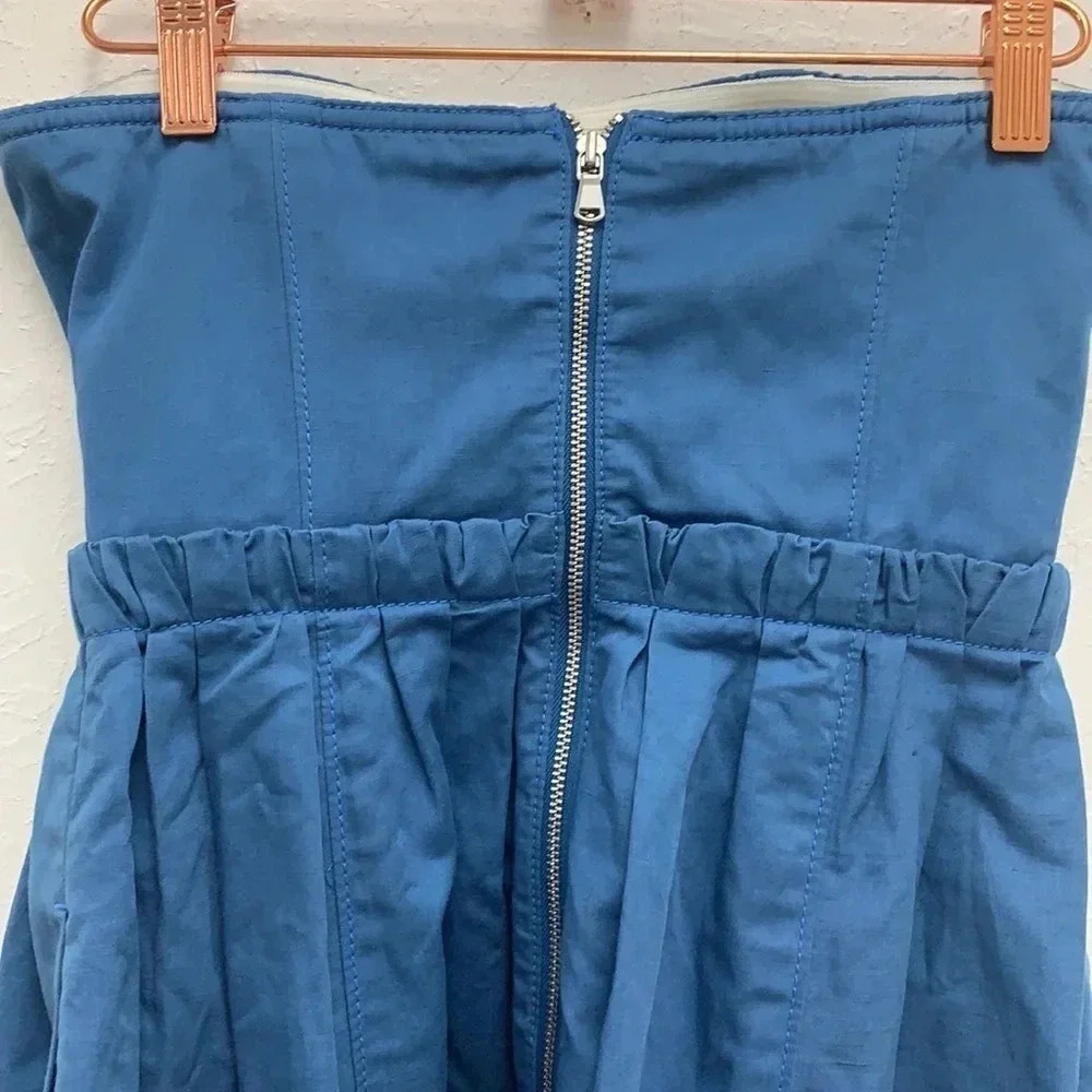 Marc by Marc Jacobs Periwinkle Kline Pleated Blue Dress Size 0 - Picture 7 of 8